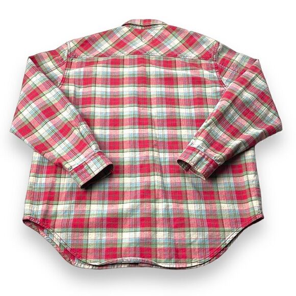 Calvin Klein Shirt Mens Medium Red Plaid Long Sleeve Button Down Collar Shirt - Picture 2 of 11